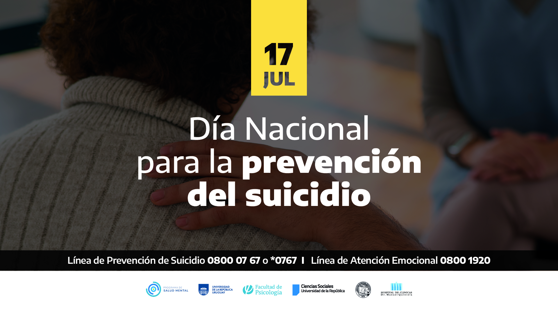 17 de julio, Día Nacional para la prevención del suicidio