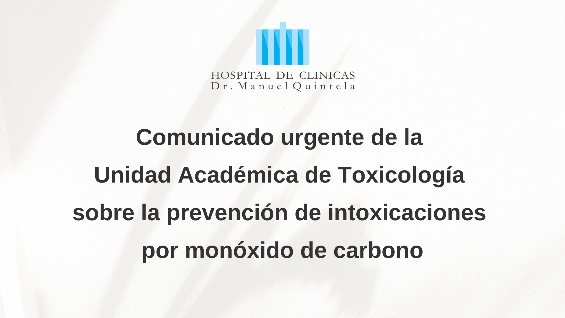 Comunicado urgente de la Unidad Académica de Toxicología