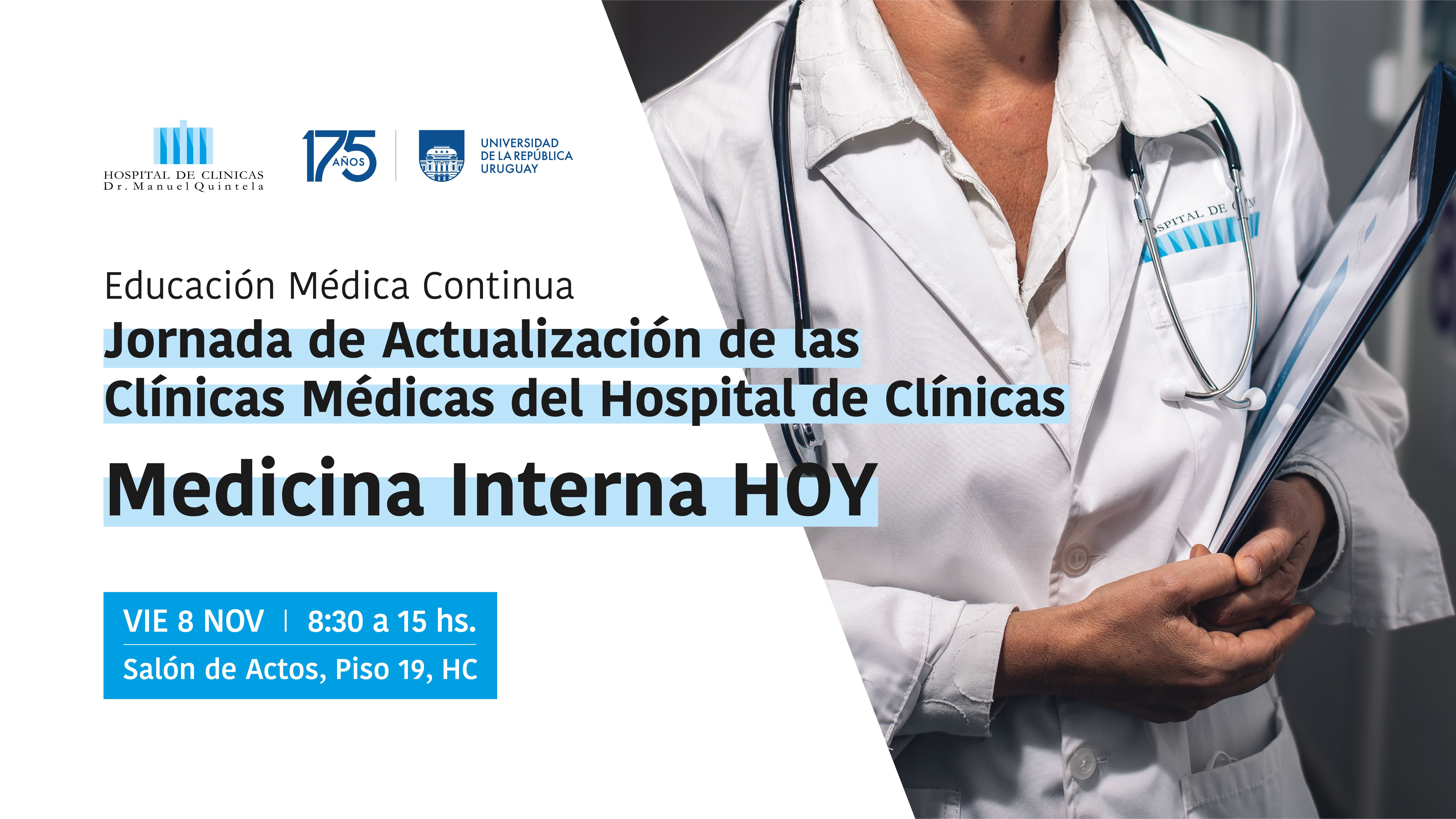 Viernes 8 de noviembre: Jornada de Actualización de las Clínicas Médicas del Hospital de Clínicas