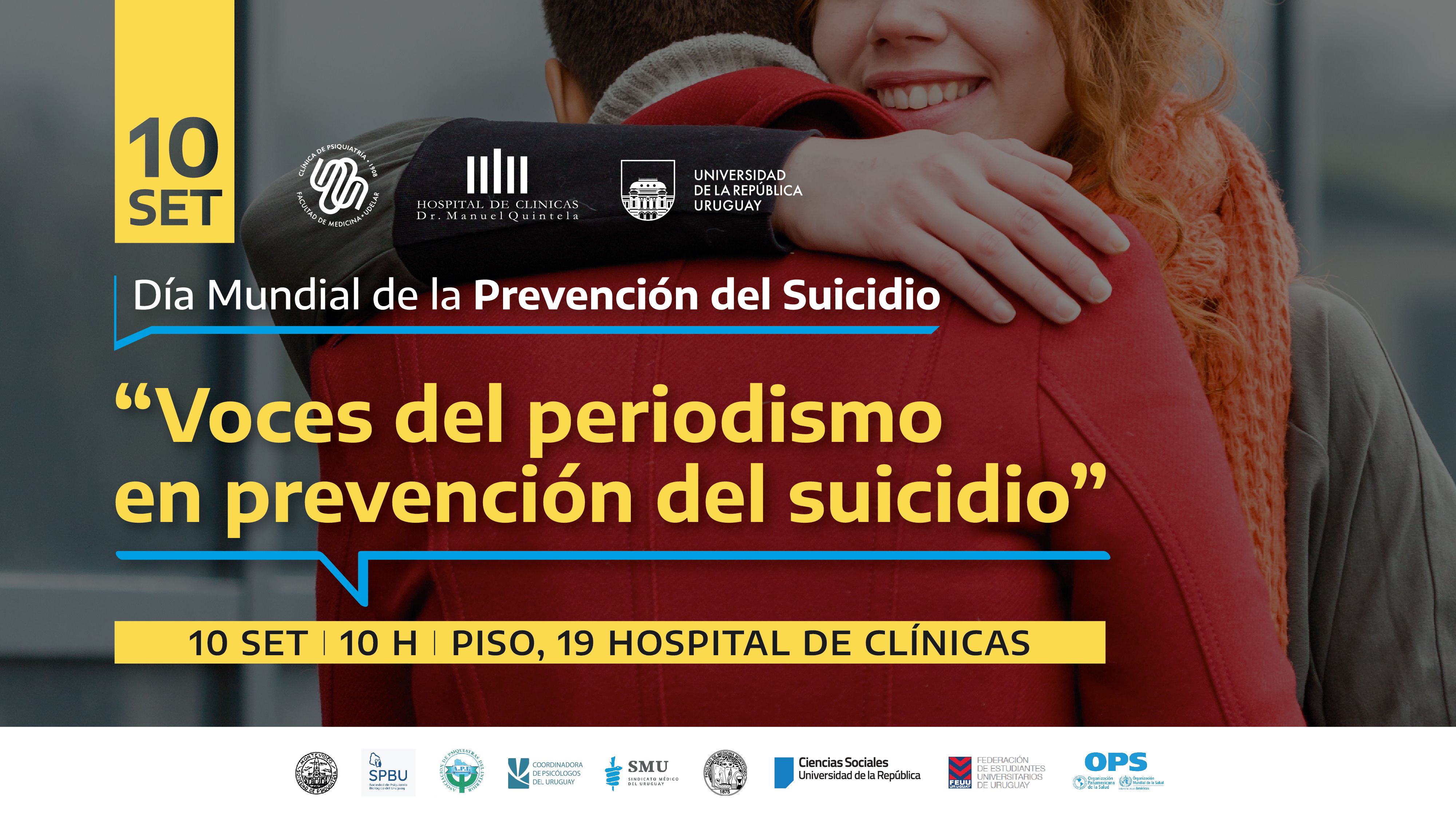 En el Día Mundial de la Prevención del Suicidio se realizará el conversatorio "Voces del periodismo en prevención del Suicidio"