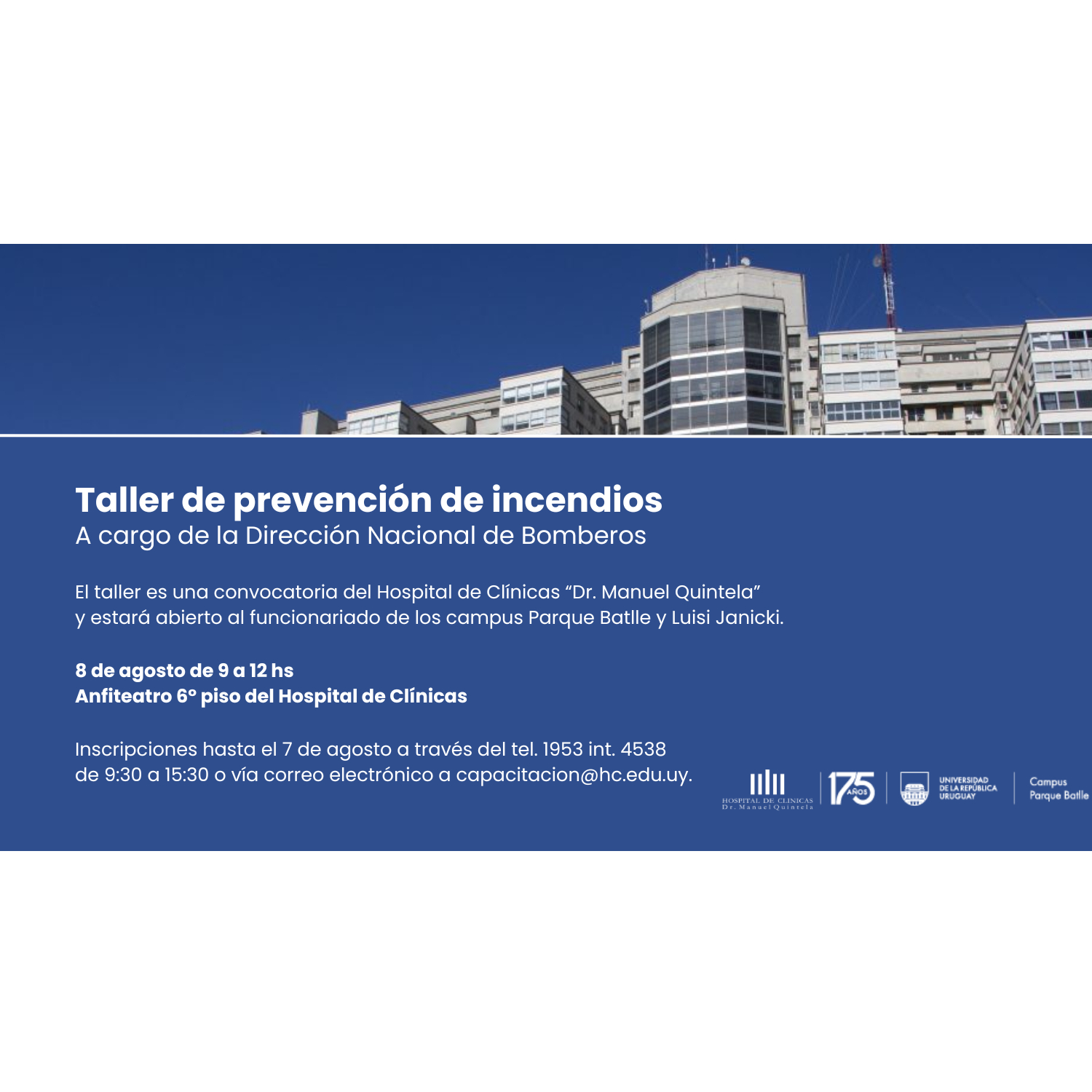 Taller de prevención de incendios Hospital de Clínicas 1 2