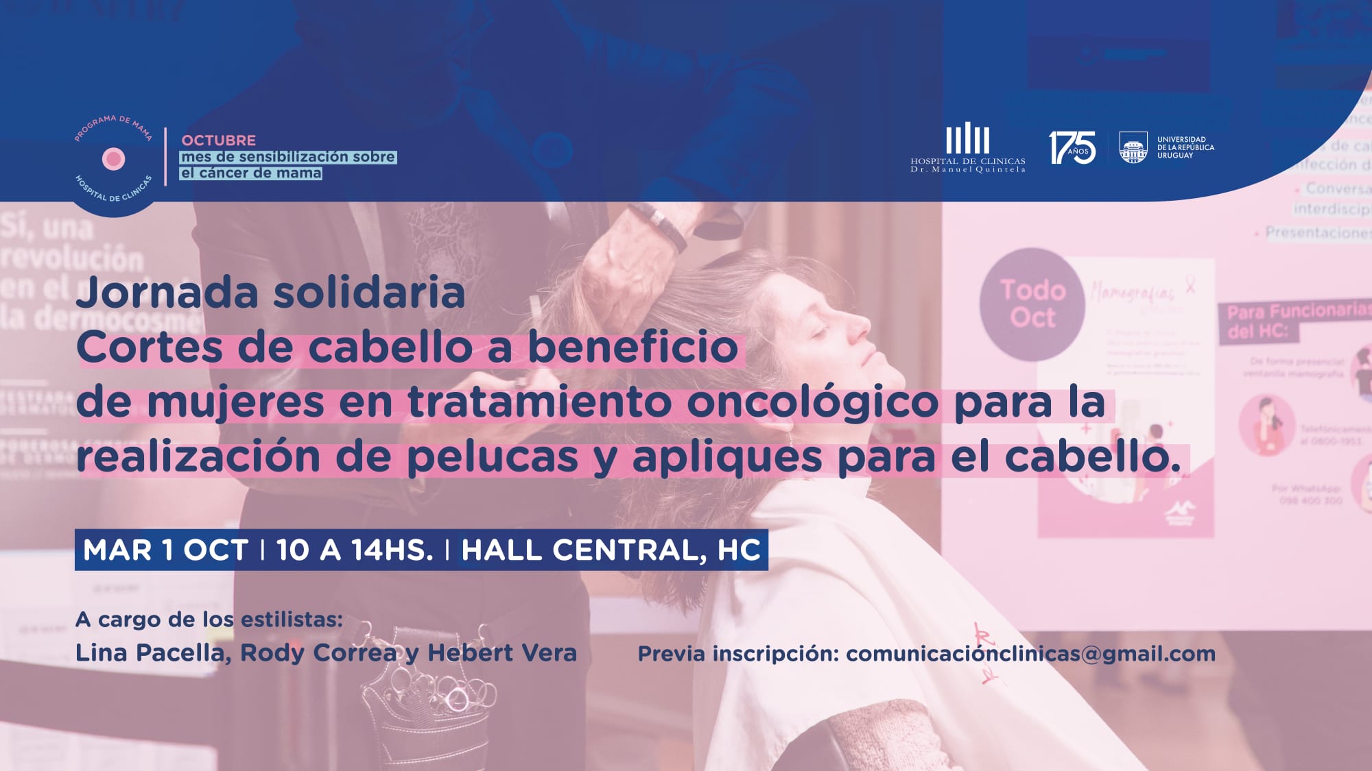 El próximo martes 1° de octubre se realizará una nueva Jornada Solidaria de Donación de Cabello