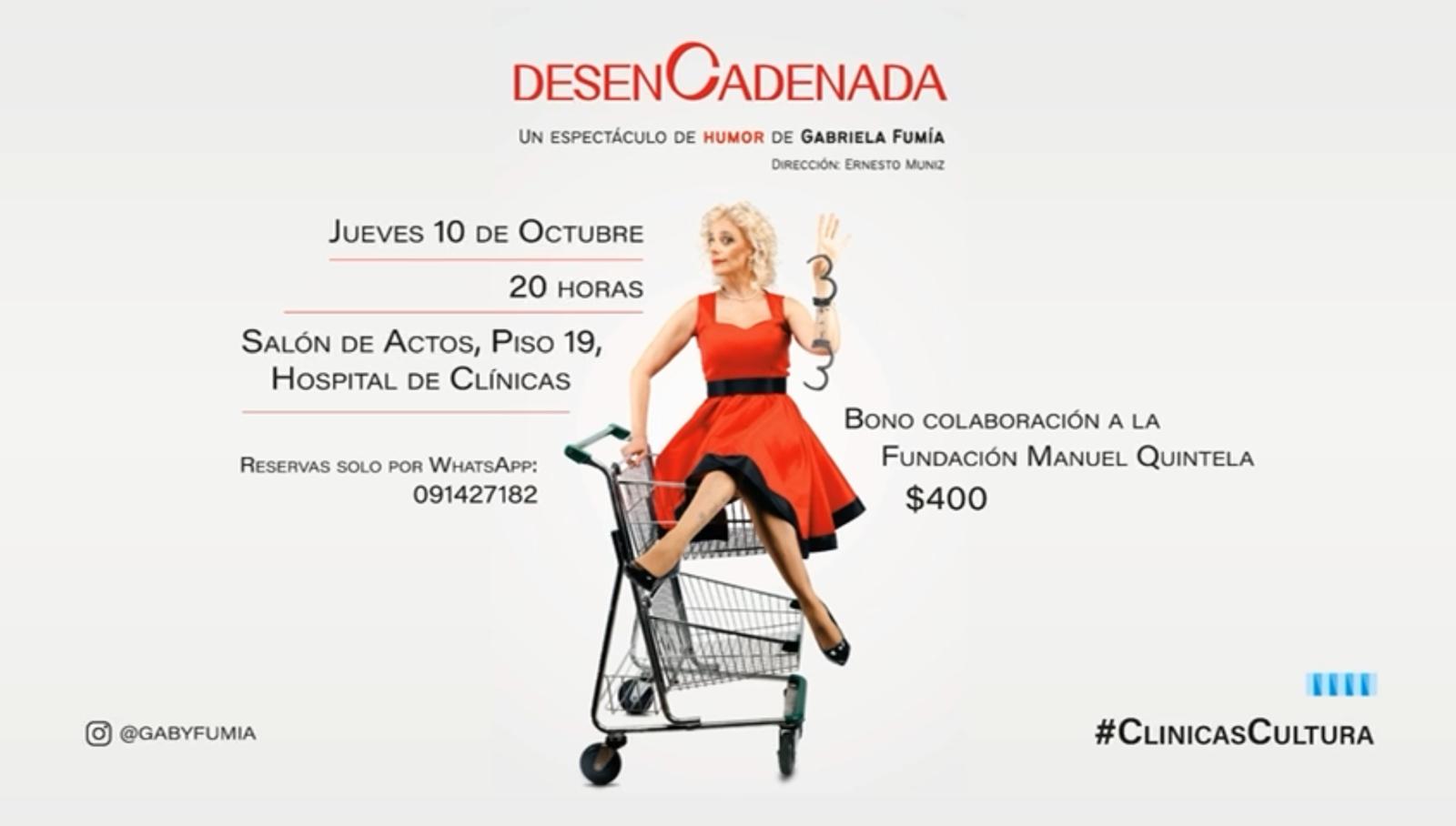 Llega el humor desopilante de Gabriela Fumía al piso 19 del Hospital de Clínicas