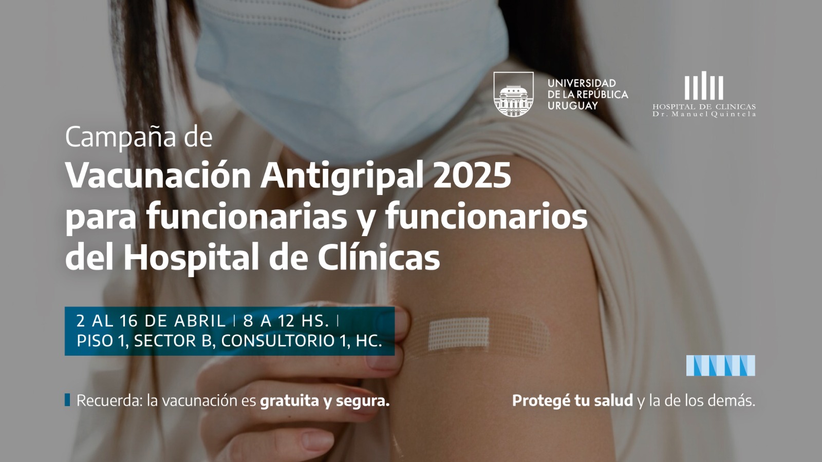 Campaña de Vacunación Antigripal 2025 para funcionarias y funcionarios del Hospital de Clínicas