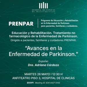 Martes 26 de mayo: Charla PRENPAR